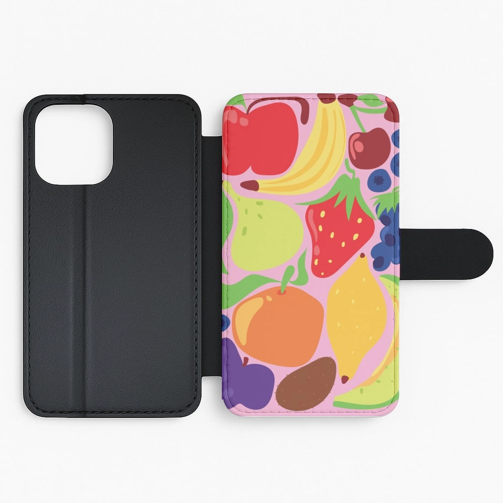 Abstract Fruits Flip / Wallet Phone Case Fashion Forward Soft Edge Detail