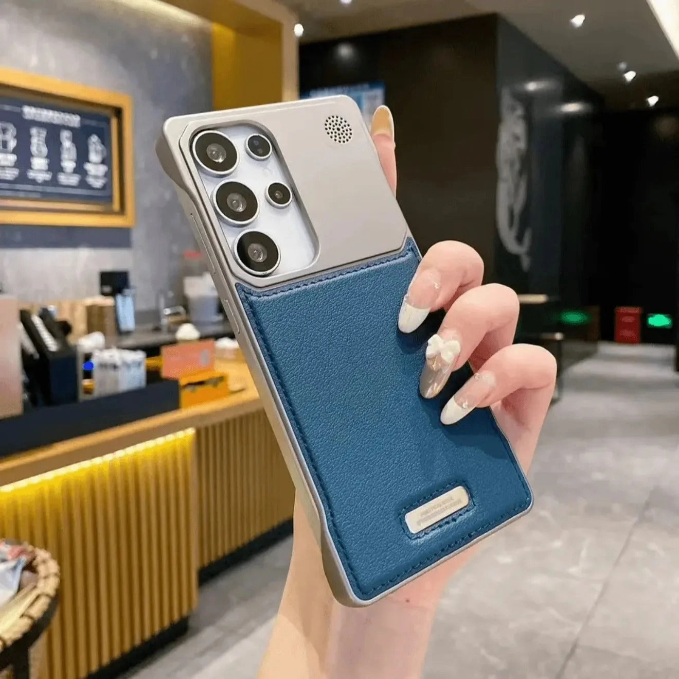 Gloss Finish Aero Flex Premium Metallic Leather Case - Samsung