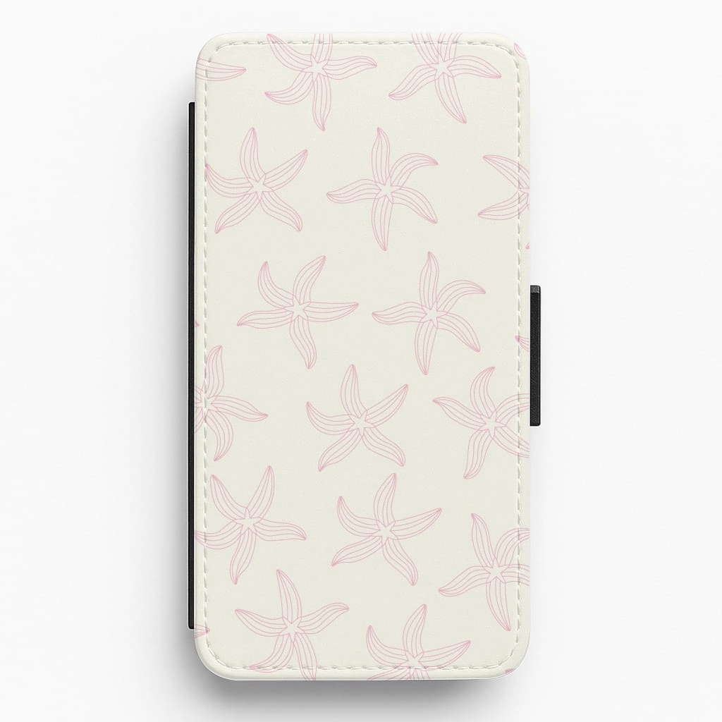 Starfish Pattern - Sealife Flip / Wallet Phone Case Durable Texture Finish