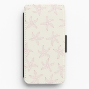 Starfish Pattern - Sealife Flip / Wallet Phone Case Durable Texture Finish