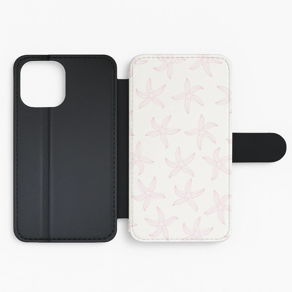 Elegant Edge Starfish Pattern - Sealife Flip / Wallet Phone Case