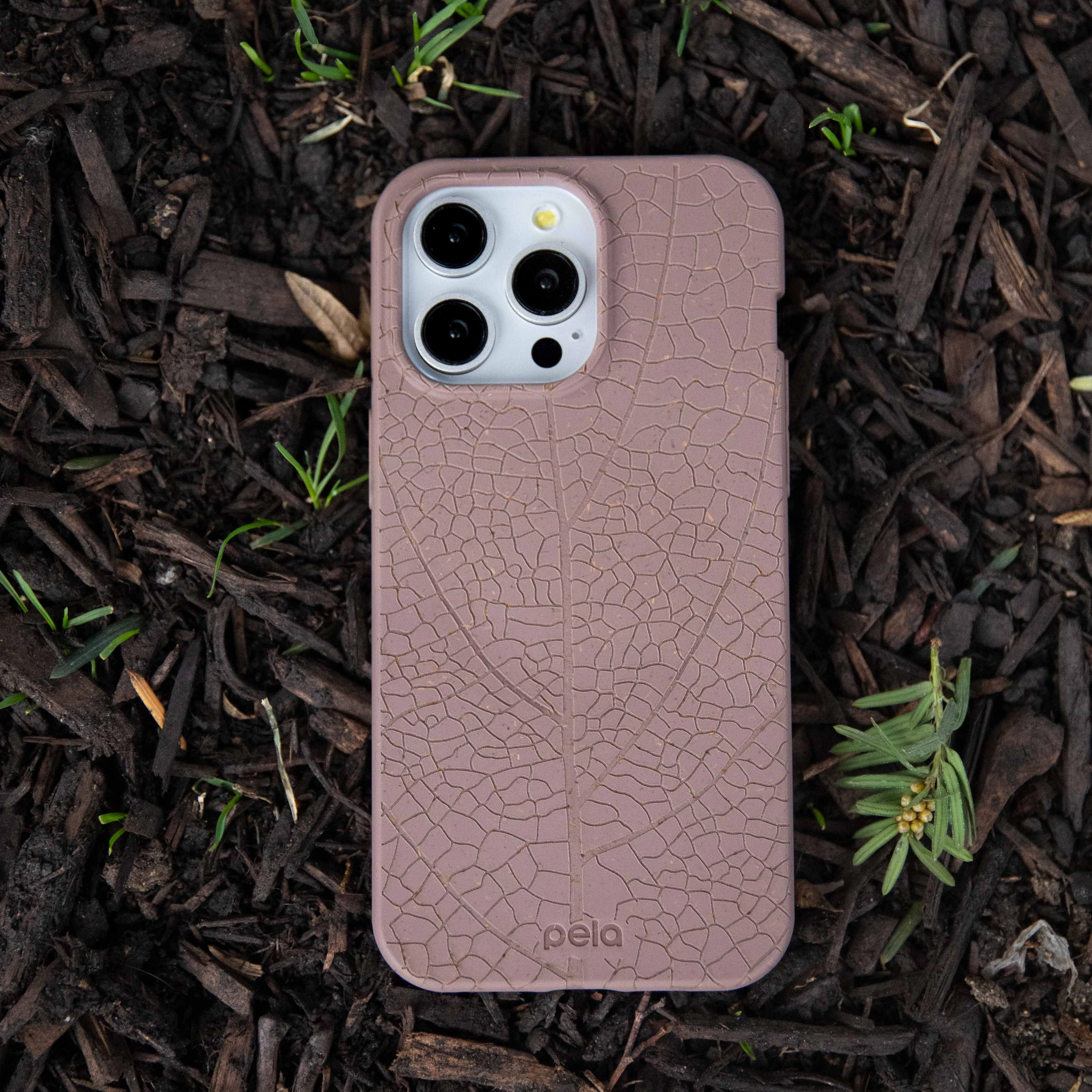 Chocolate Brown Leaf Veins iPhone 17 Pro Max Case Polished Detail Elegant Surface Texture