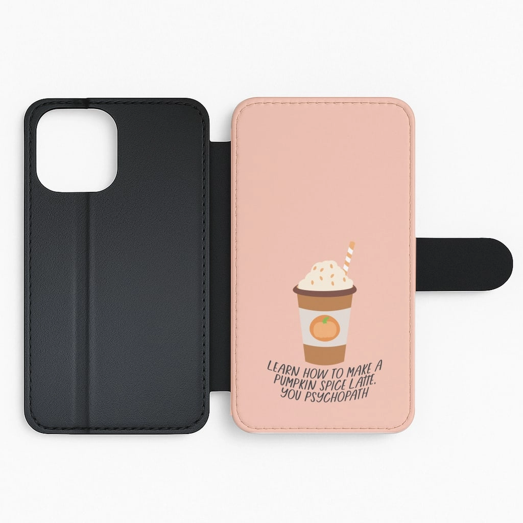 Learn How To Make A Pumpkin Spice Latte - Halloween Queens Flip / Wallet Phone Case Refined Shield Minimal Aesthetic Touch