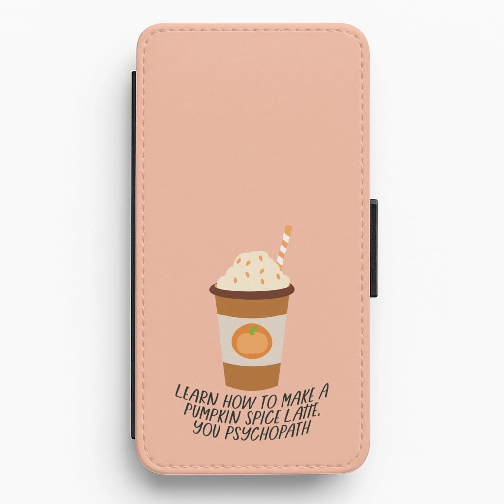 Learn How To Make A Pumpkin Spice Latte - Halloween Queens Flip / Wallet Phone Case Travel Companion Polished Surface Texture