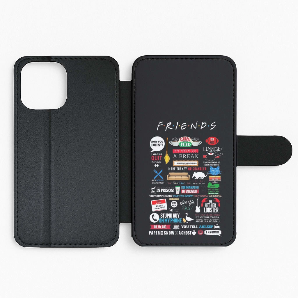 Slim Feel Modern Texture Build All The Quotes Flip / Wallet Phone Case