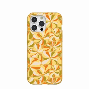 Honey Groovy Gardens iPhone 15 Pro Max Case Durable Finish Stylish Finish Texture