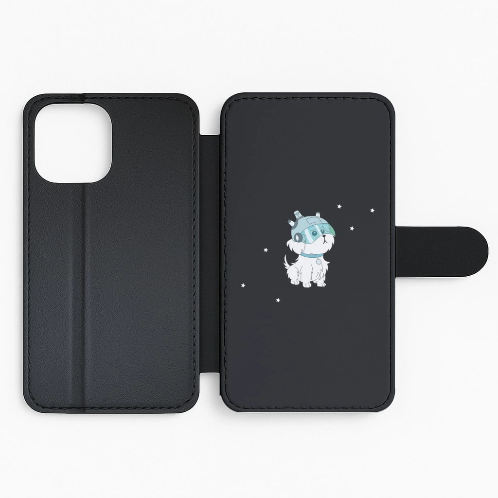 Matte Texture Finish Space Dog - RAM Flip / Wallet Phone Case