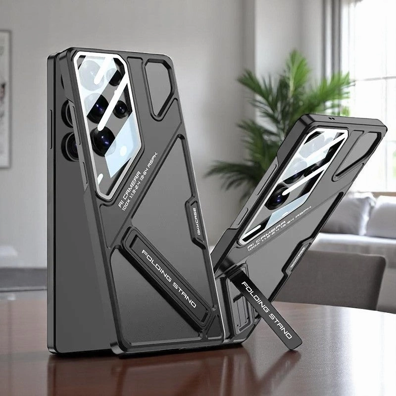 Perfect Fit Modern Edge Anti Fall Camera Lens Protection Bracket Case - Samsung