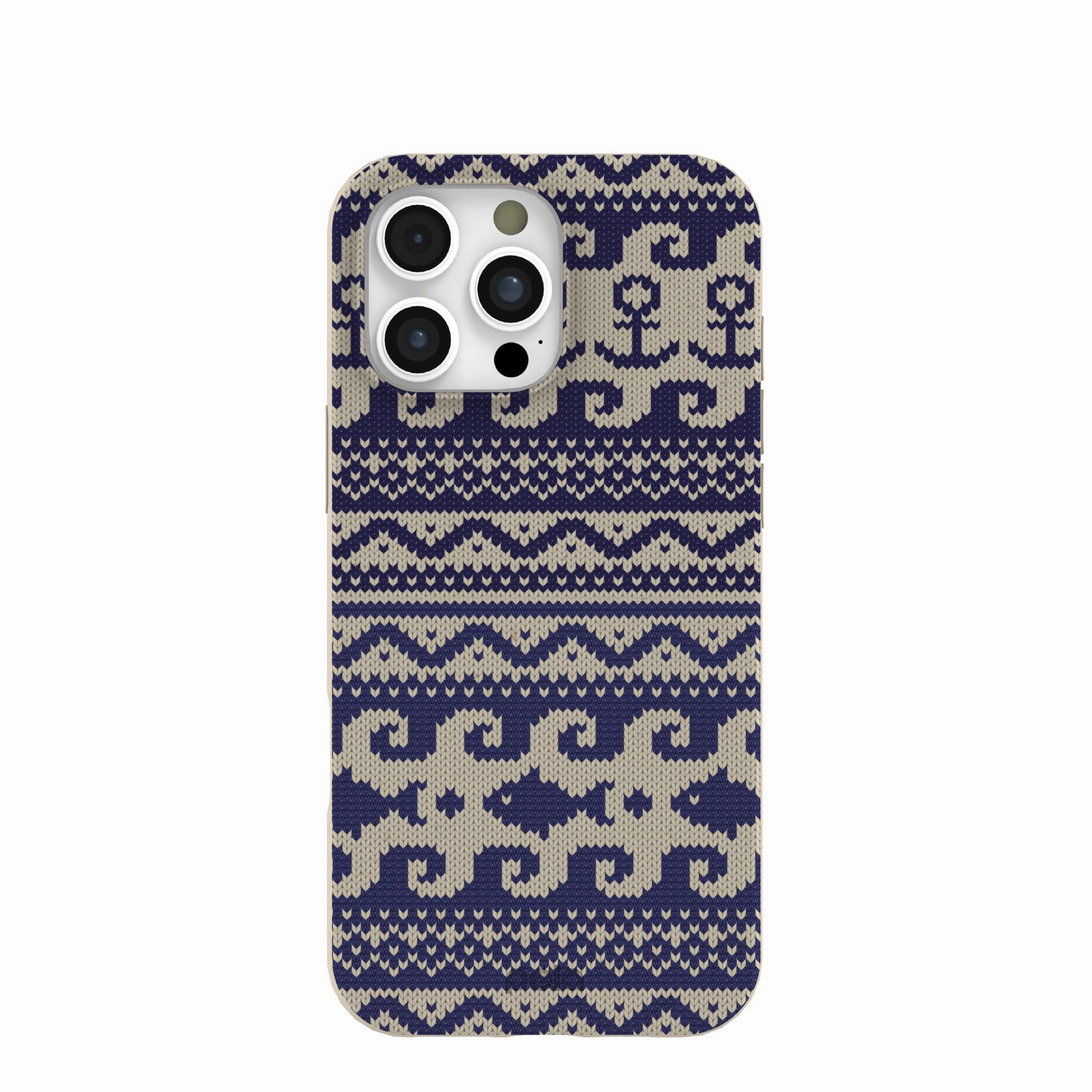Rugged Surface Build London Fog Ocean Knit iPhone 16 Pro Max Case