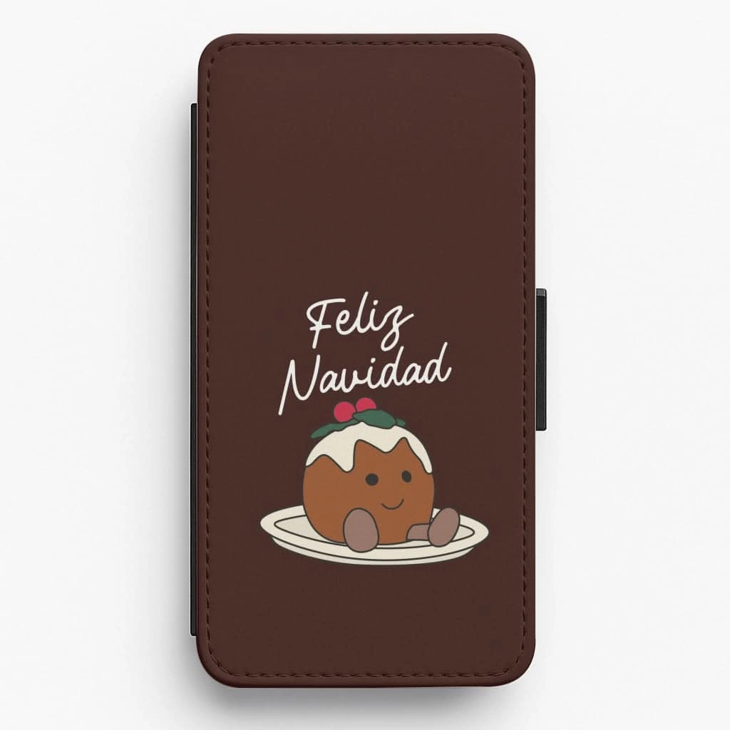 Christmas Pudding Plush Flip / Wallet Phone Case Soft Protection Layer Comfort Detail