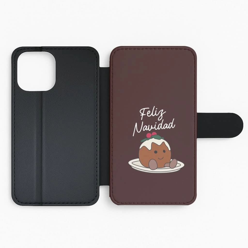 Christmas Pudding Plush Flip / Wallet Phone Case Soft Shape