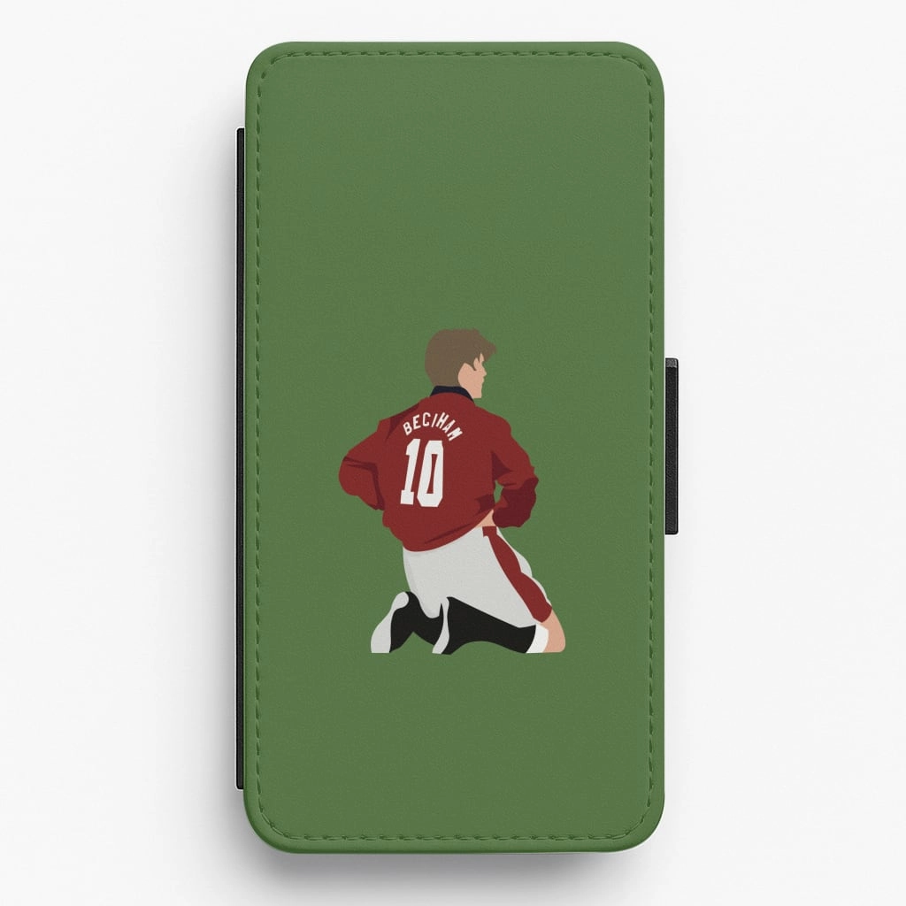 Clear Back Luxury Look Beckham - Football Flip / Wallet Phone Case