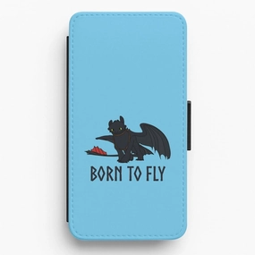Dragon Born To Fly Flip / Wallet Phone Case Luxury Accent Soft Material