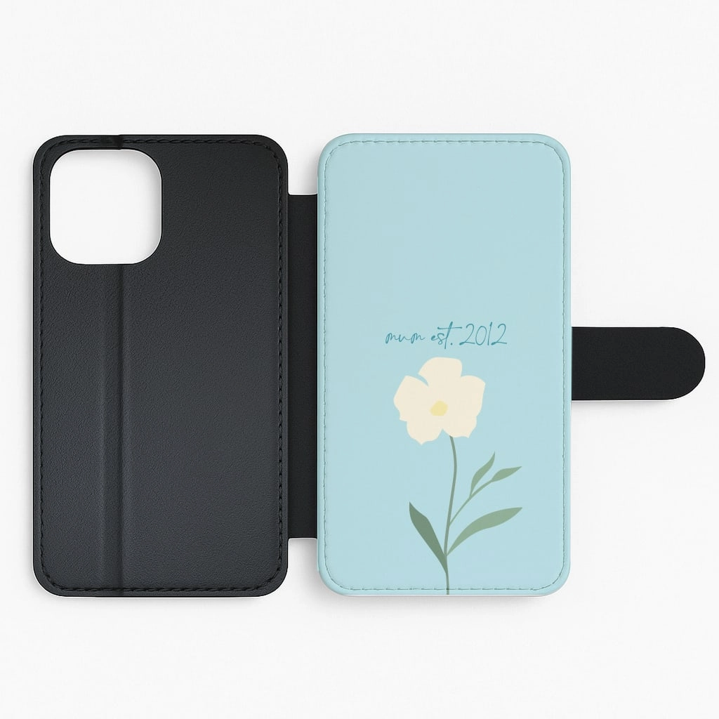 Work Essentials Matte Feel Texture Baby Blue Mum Est Flip / Wallet Phone Case