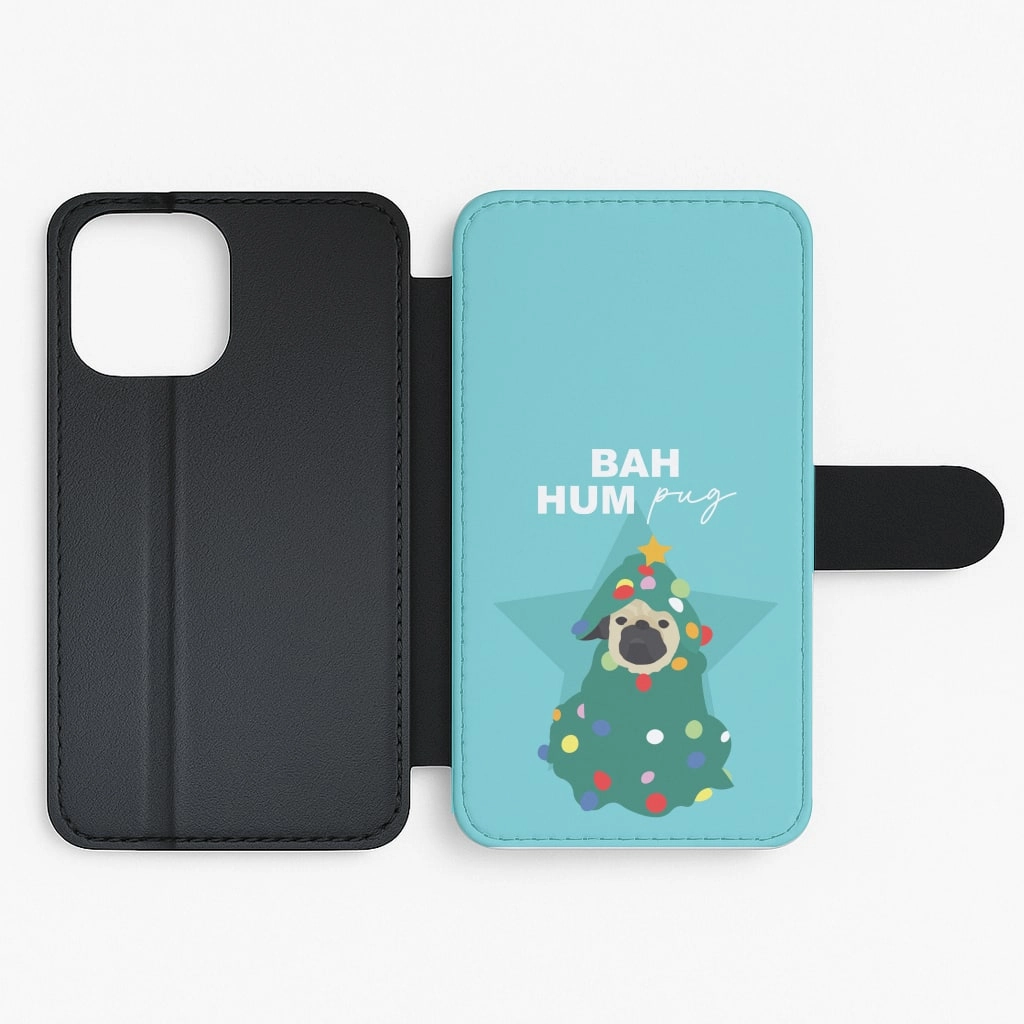 Bah Hum Pug Flip / Wallet Phone Case Luxury Build