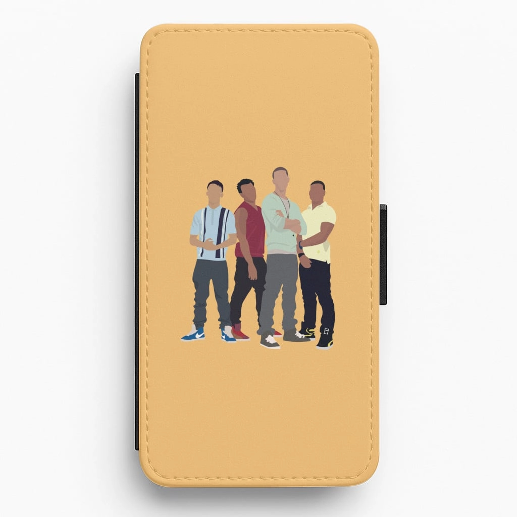 Smooth Layer Polished Detail Band Flip / Wallet Phone Case