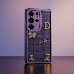 Bear Bling Cloth Texture Case - Samsung Elegant Comfort 3D Effect