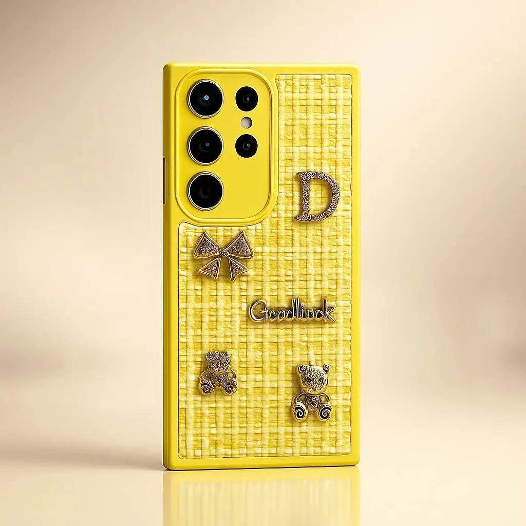 Bear Bling Cloth Texture Case - Samsung Smooth Protection