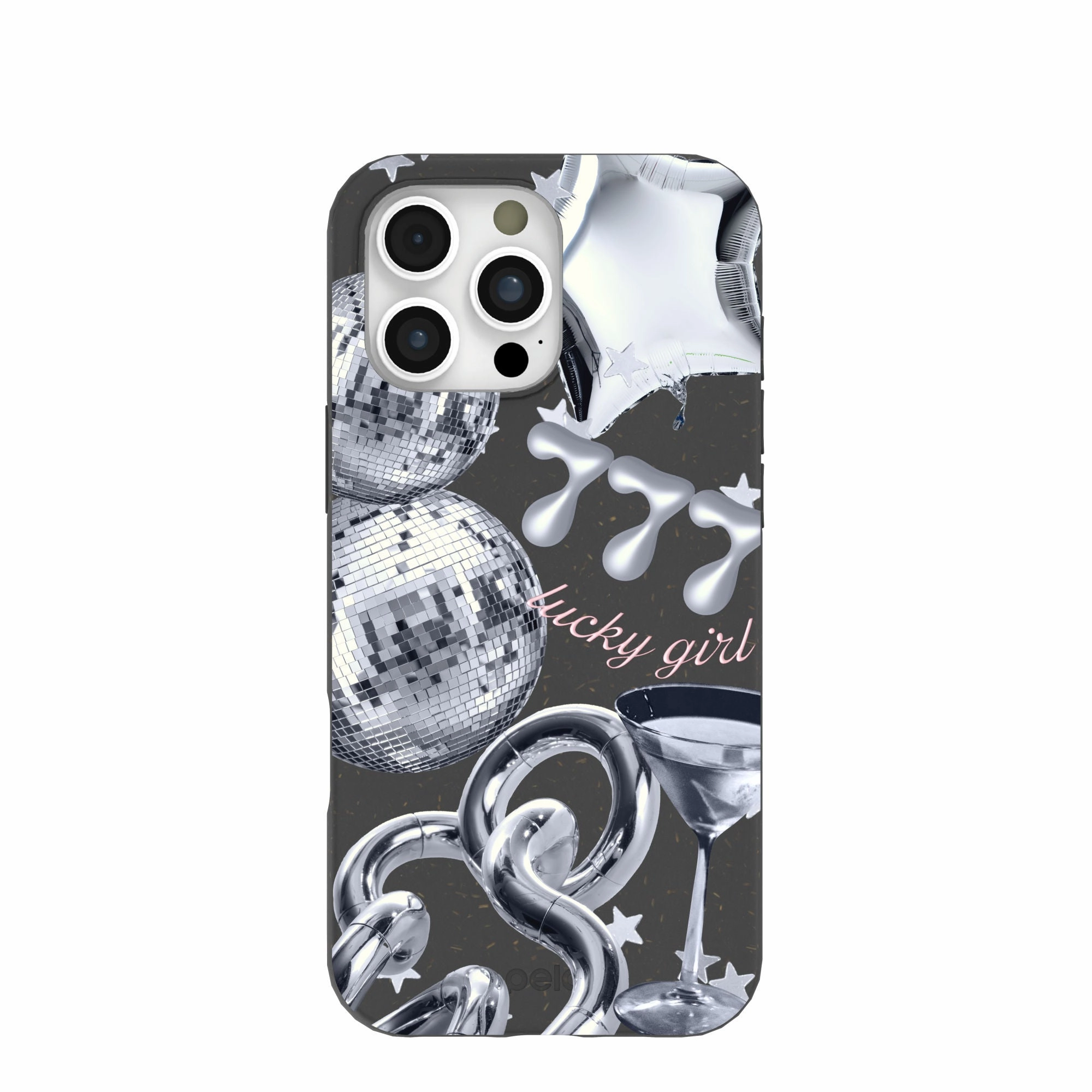 Hand Feel Black Cosmic Luck iPhone 16 Pro Max Case