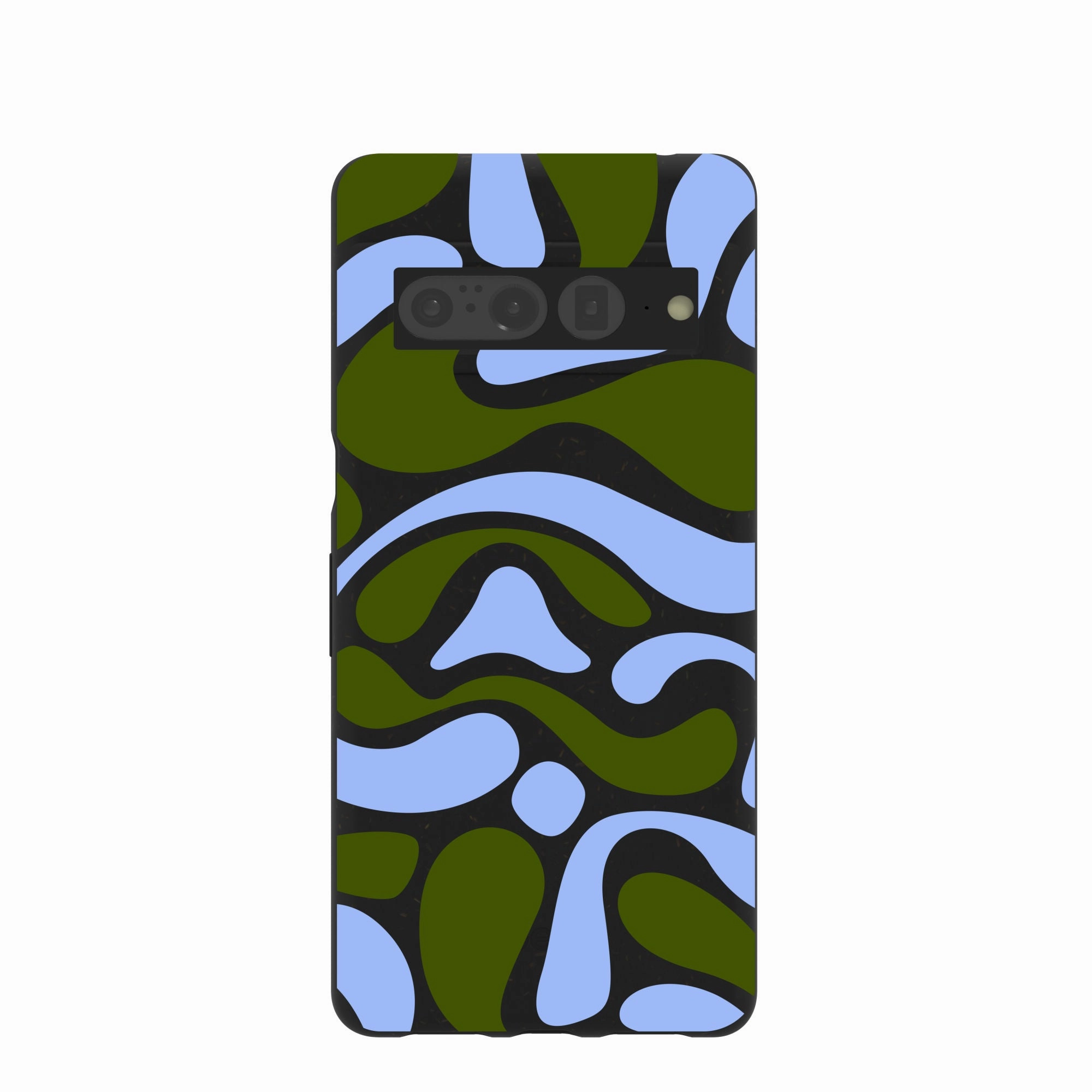 Black Curve and Flow Google Pixel 7 Pro Case Recyclable Material