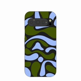 Durable Edge Texture Soft Detail Black Curve and Flow Google Pixel 9/9 Pro Case