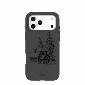 Clear Design Black Lone Cabin iPhone 17 Pro Max Case