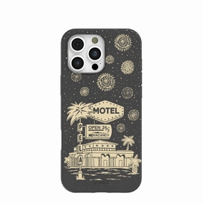 Lightweight texture Lightweight Frame Black Motel Pela iPhone 16 Pro Max Case