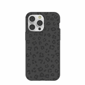 Black Night Leopard iPhone 14 Pro Max Case Raised Bezels Vivid Finish