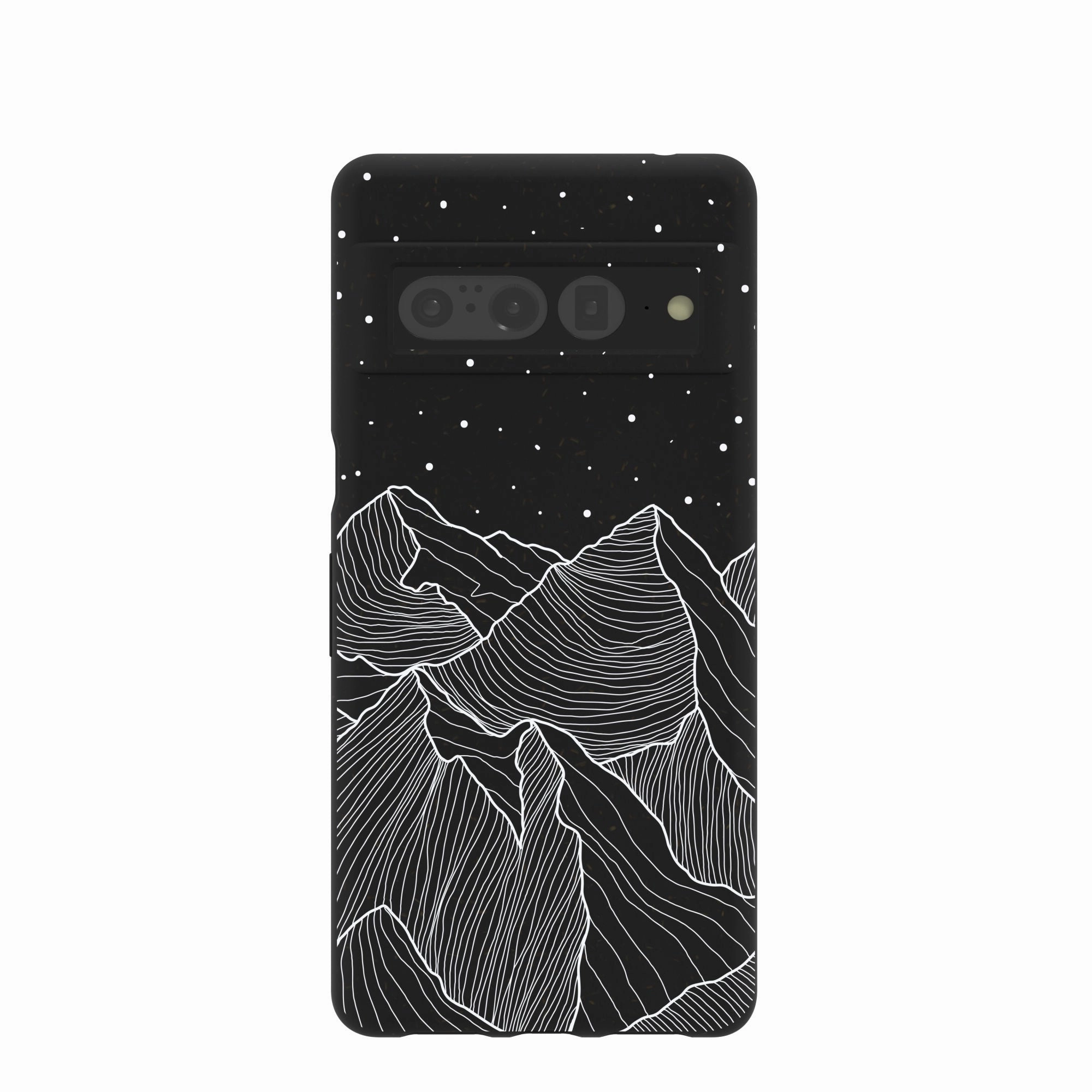 Black Night Panorama Google Pixel 7 Pro Case Minimal Detail Texture Smooth Texture