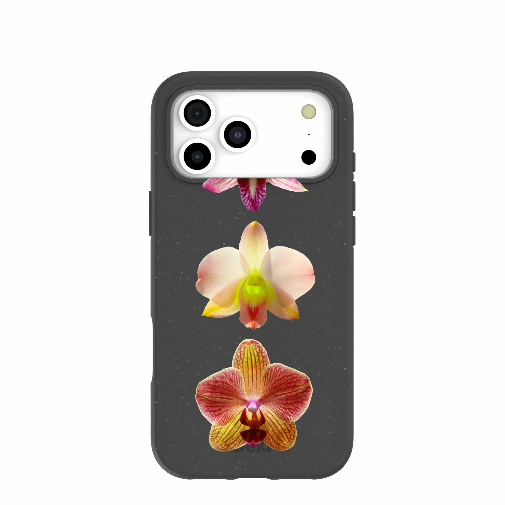 Black Orchids iPhone 17 Pro Max Case Dual Layer Pocket Size