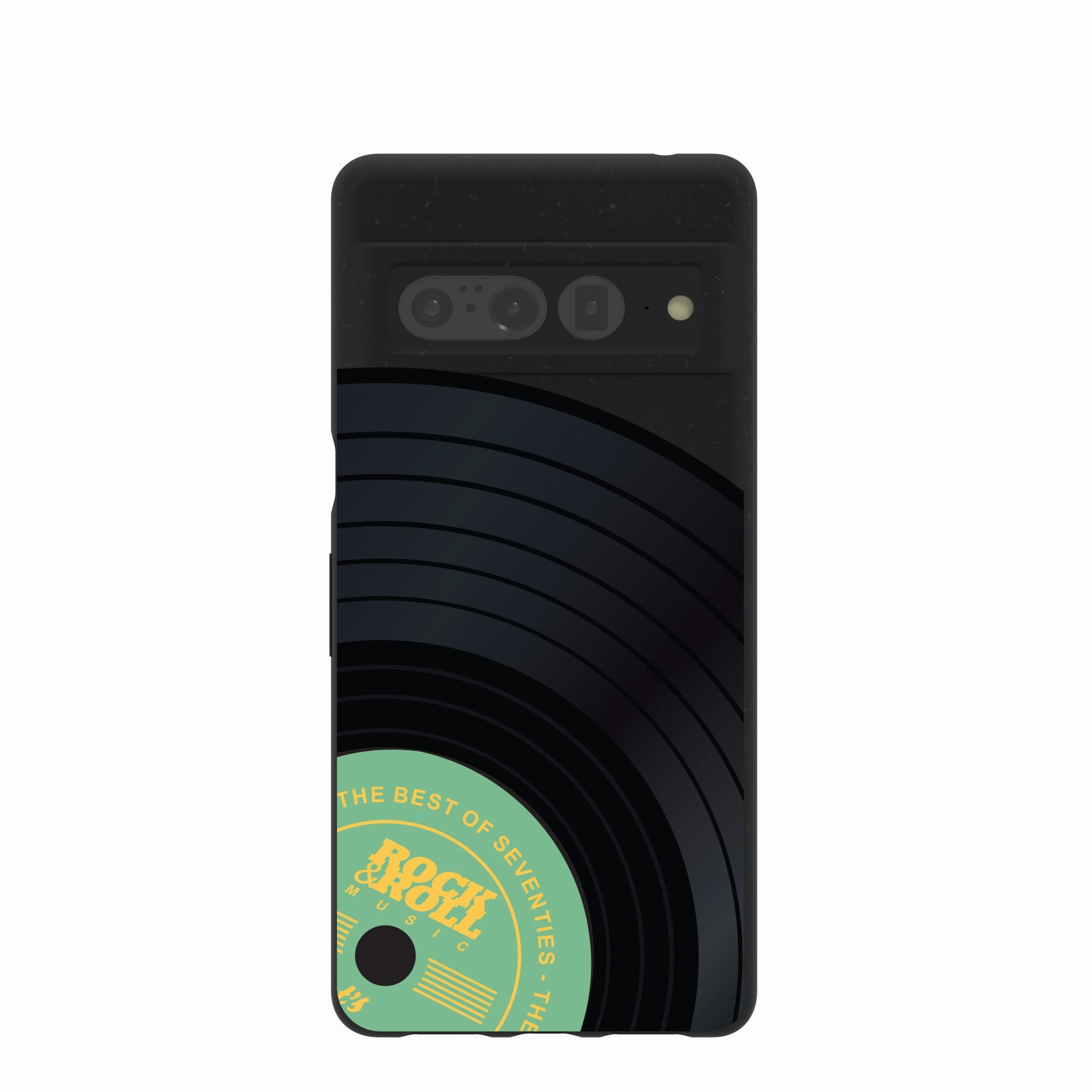 Black Vinyl Vibes Google Pixel 7 Pro Case Office use Protective Structure