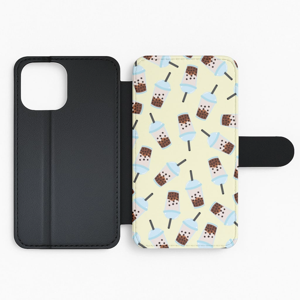 slim fit Protective Edge Layer Boba Tea - Summer Flip / Wallet Phone Case
