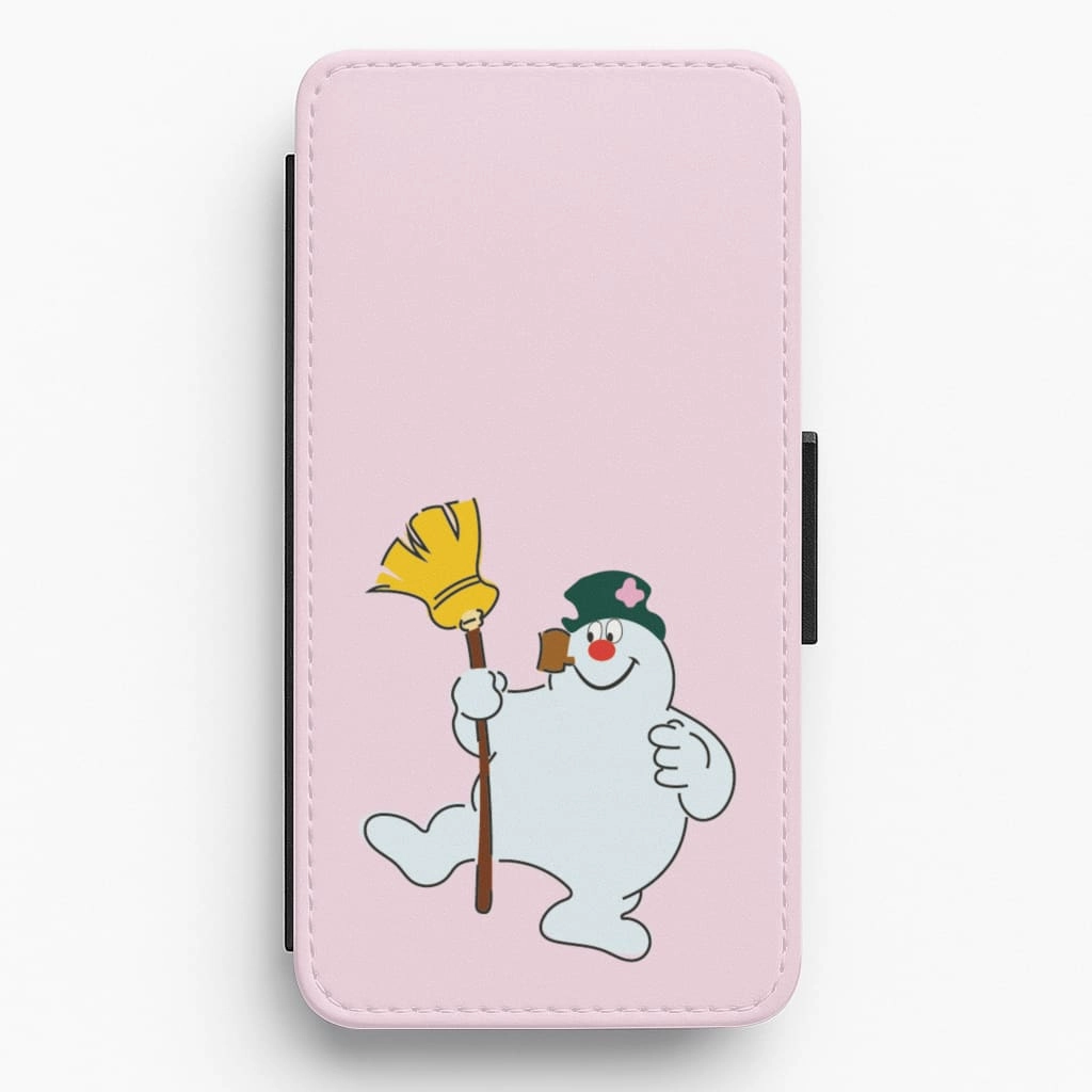 Broom - Snowman Flip / Wallet Phone Case premium design