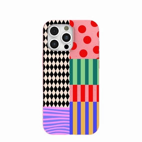 Hybrid Look Matte Finish Bubblegum Pink Juggling Colors iPhone 16 Pro Max Case