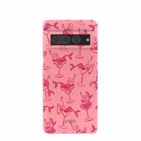 Durable Build Quality Matte Edge Bubblegum Pink Mermaid Cocktail Google Pixel 7 Pro Case