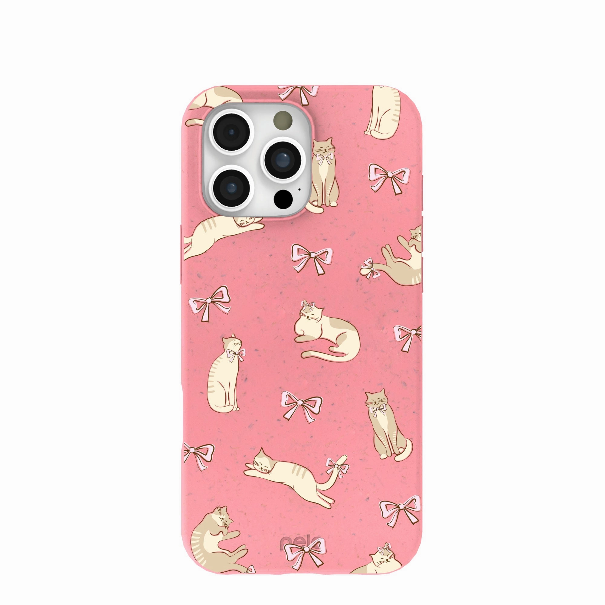 Bubblegum Pink Purrfection iPhone 16 Pro Max Case Sleek Edge Design Smooth Pattern Design