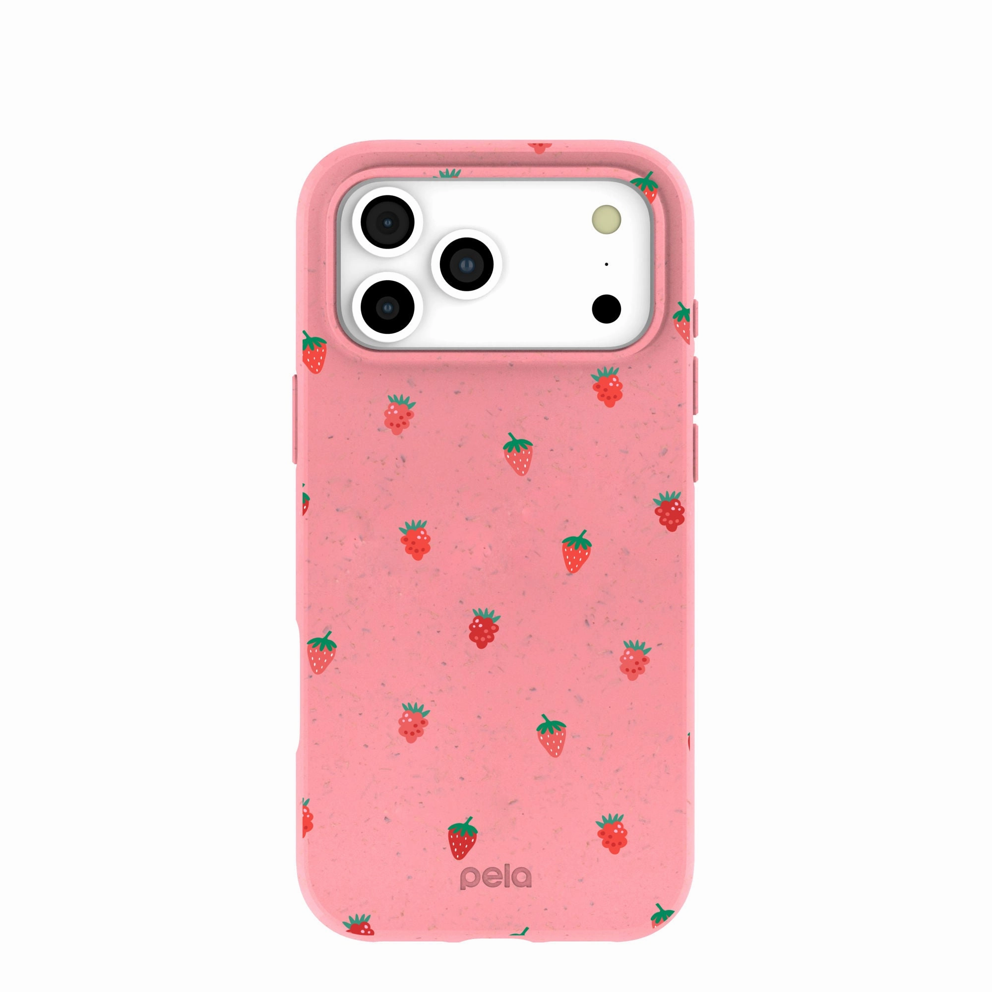 Durable Edge Layer Soft Interior Bubblegum Pink Summer Berries iPhone 17 Pro Max Case