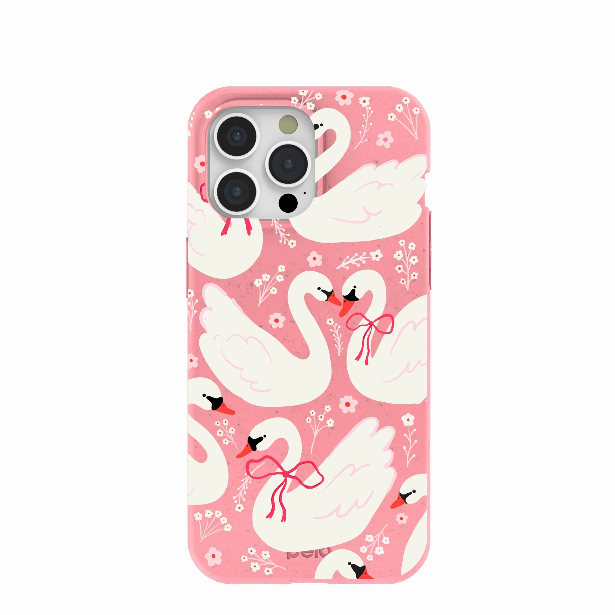 Bubblegum Pink Swan Garden iPhone 15 Pro Max Case Ergonomic grip Versatile Accessory