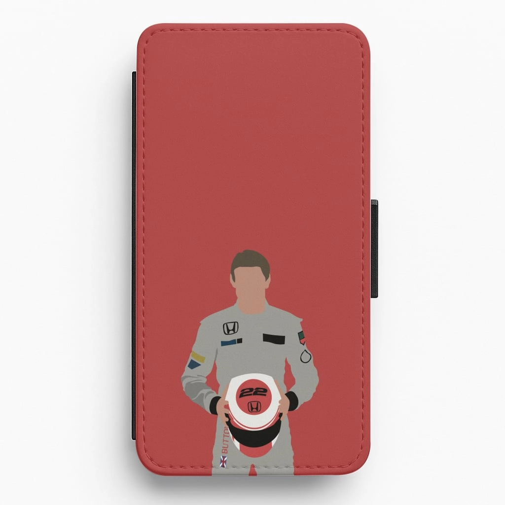 Smooth Finish Touch Protective Material Button - F1 Flip / Wallet Phone Case