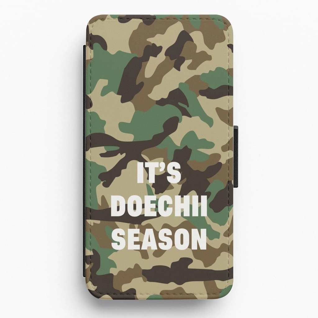Rugged Texture Design Matte Finish Camo Season Flip / Wallet Phone Case