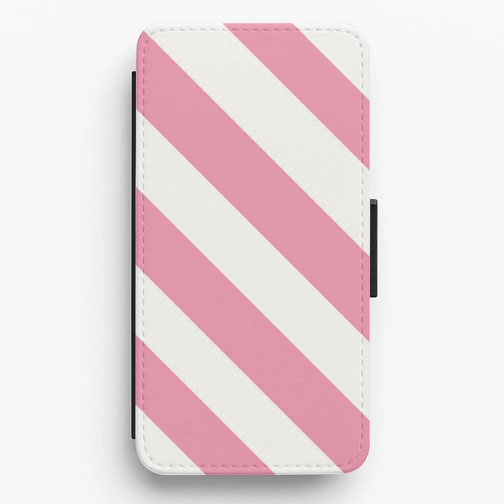 Candy Cane Stripes Flip / Wallet Phone Case Gradient Finish