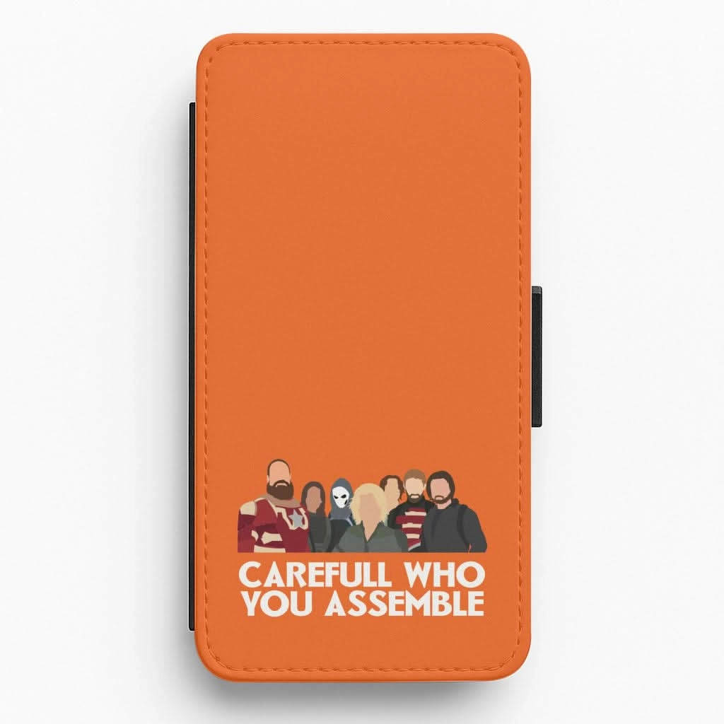 Luxury Detail Texture Polished Touch Careful Who You Assemble Flip / Wallet Phone Case