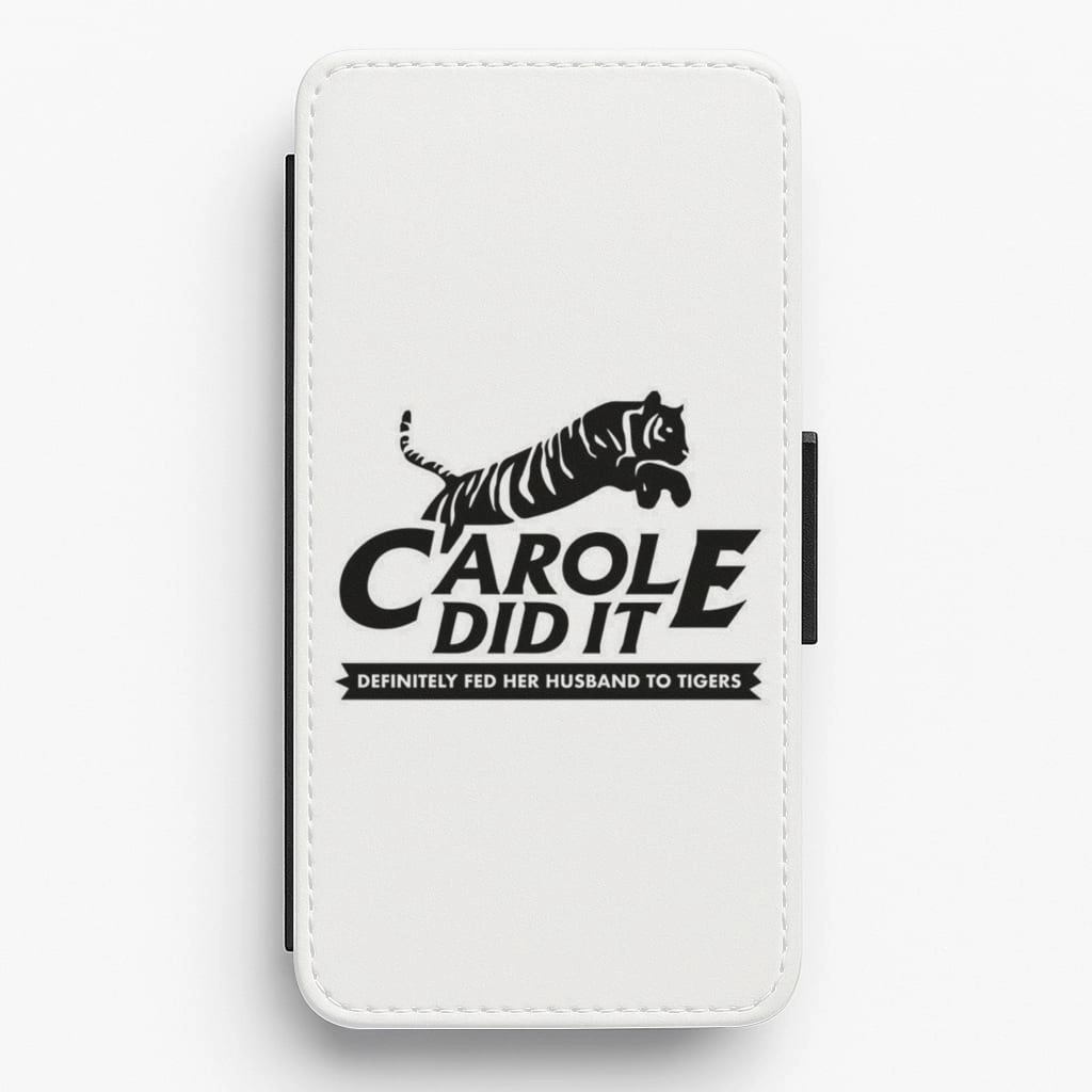 Hand Friendly Carole Did It White - Tiger King Flip / Wallet Phone Case