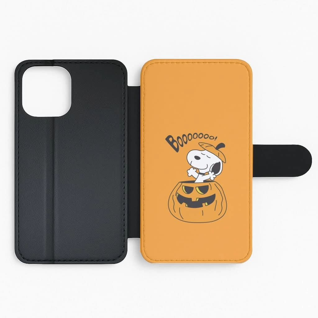 Premium Protection Cartoon Beagle Pumpkin Flip / Wallet Phone Case