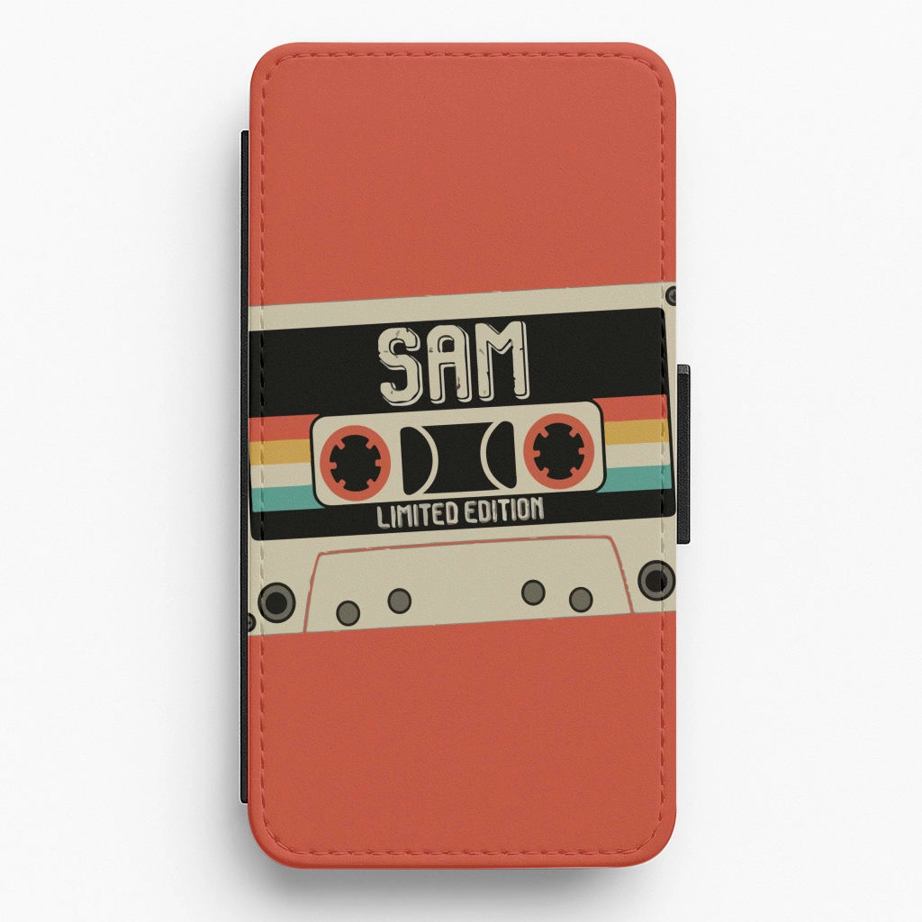 Futuristic style Tough Grip Cassette Tape - Fender Flip / Wallet Phone Case