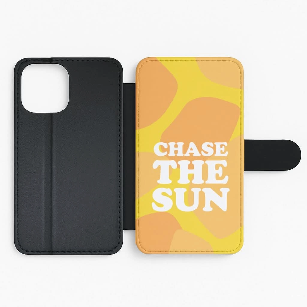 Sleek Edge Design Chase The Sun Flip / Wallet Phone Case