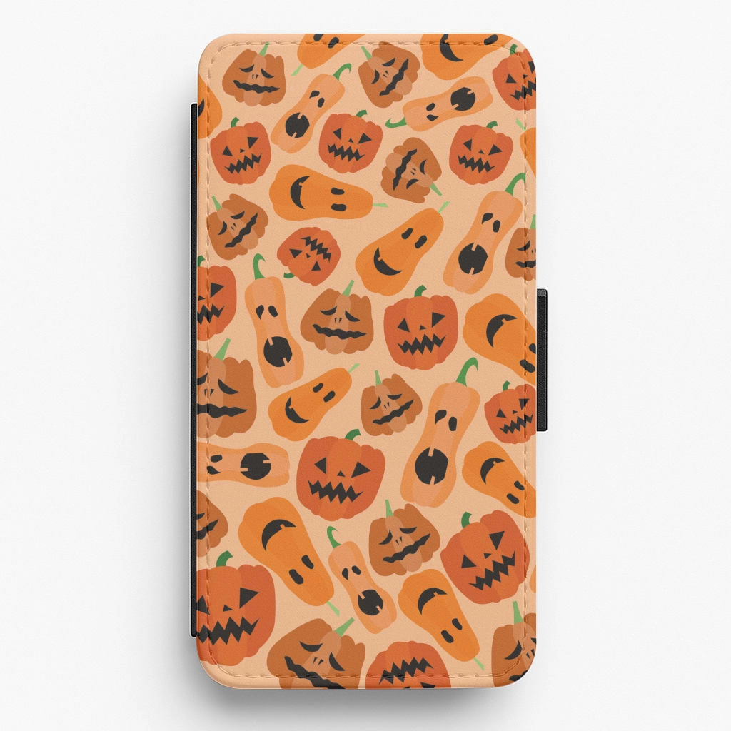 Chilli Pumpkin - Halloween Flip / Wallet Phone Case Elegant Pattern