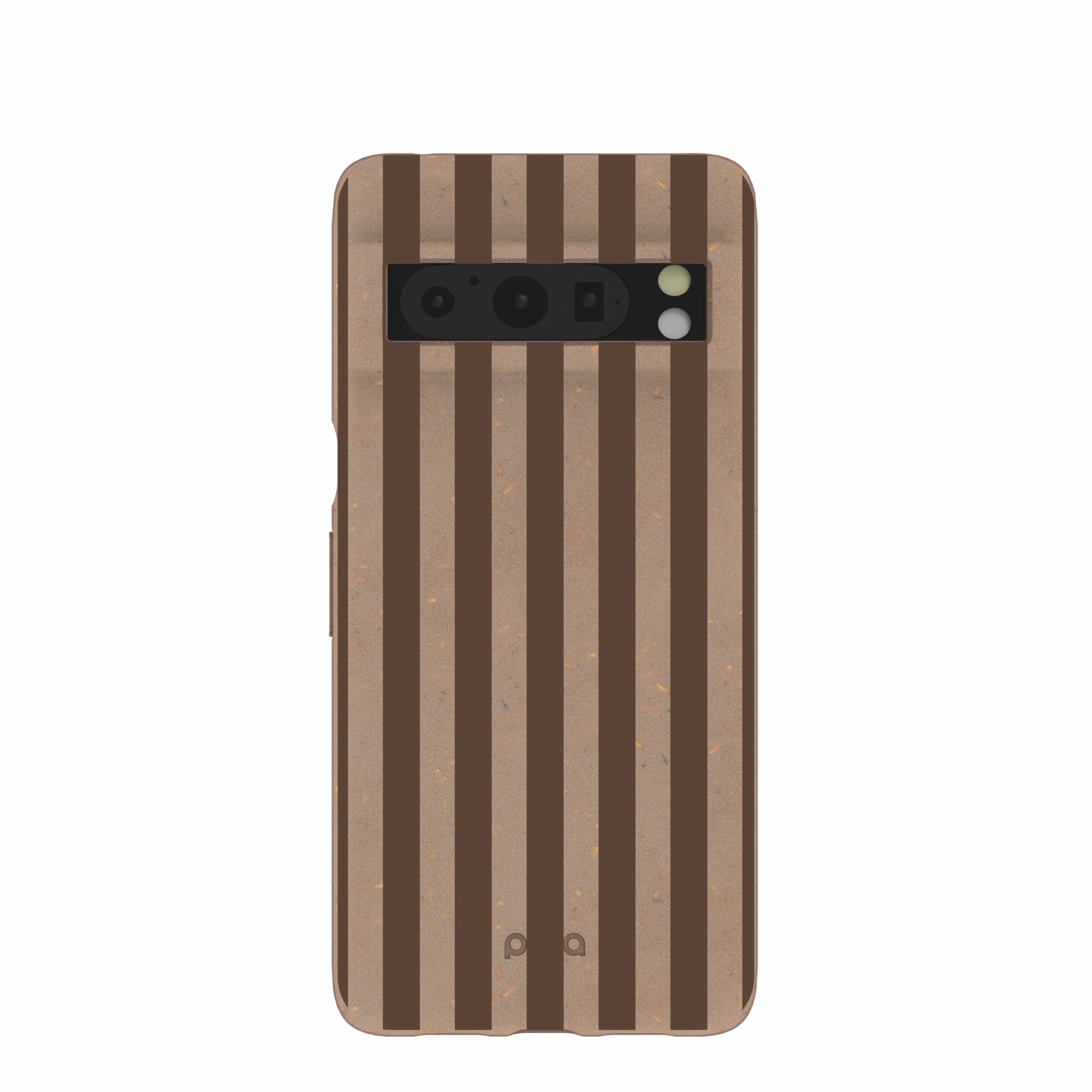 Chocolate Brown Cocoa Stripes Google Pixel 8 Pro Case Durable Grip