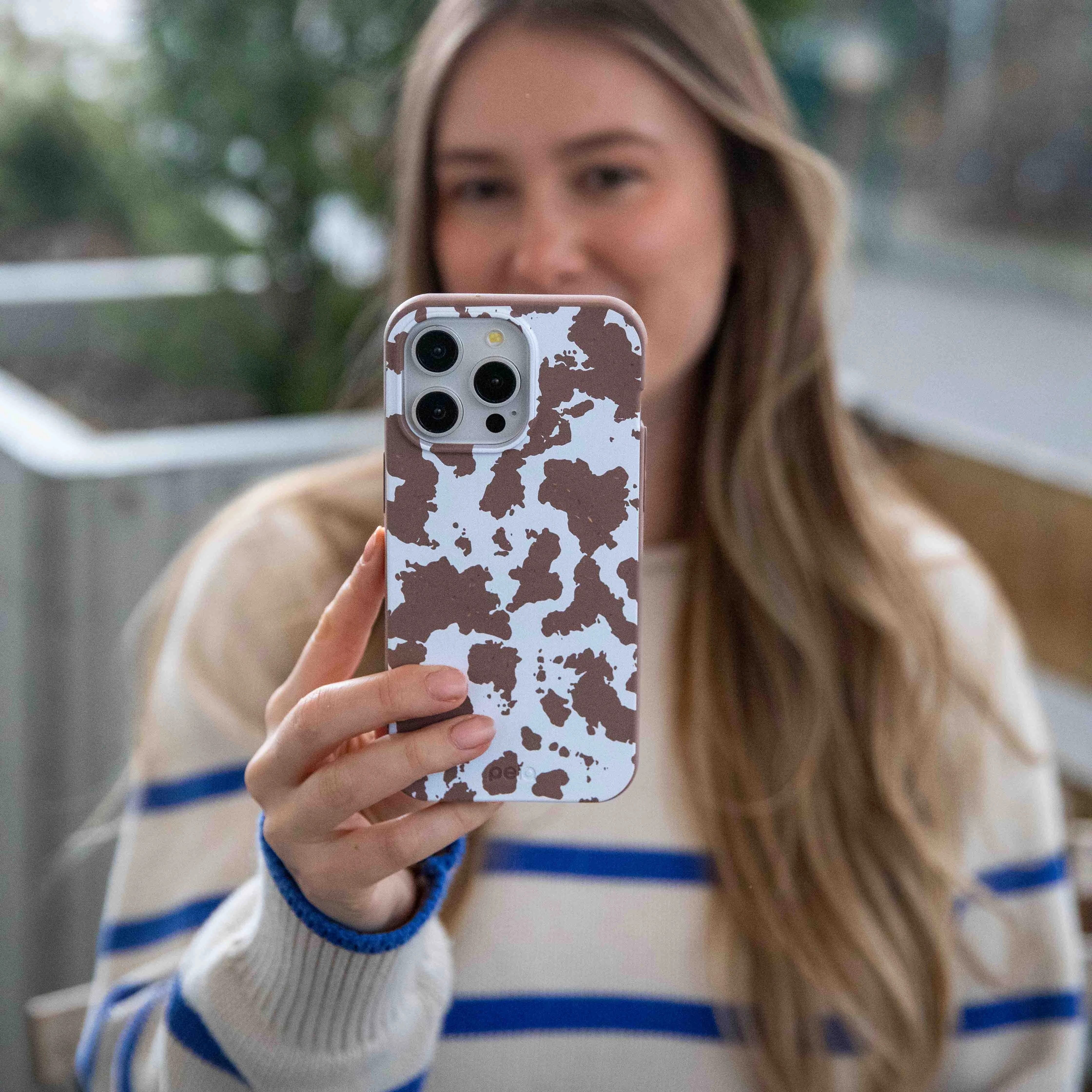 Chocolate Brown Cow Couture iPhone 17 Pro Max Case Hybrid Material Build