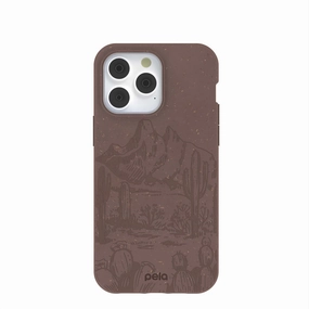 Chocolate Brown Desert Run iPhone 14 Pro Max Case Soft Cushion Lightweight accessory